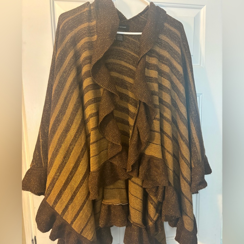 Brown Striped Women's Shaw